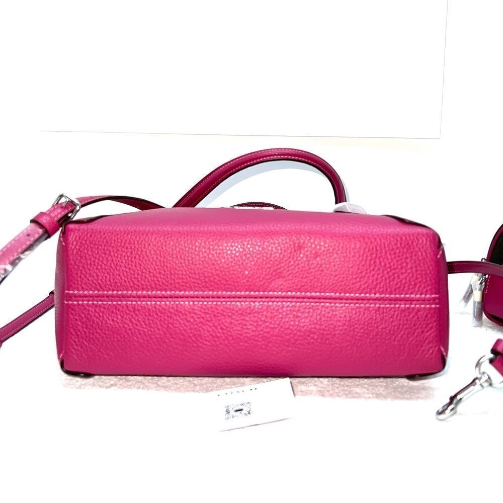 🔥🎁NWT! Coach KACEY Satchel Leather Handbag Bright Violet Msrp:$378.00 - Picture 6 of 12